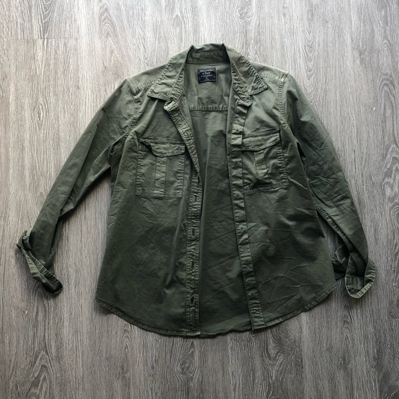 Abercrombie \u0026 Fitch Tops | Abercrombie \u0026 Fitch Utility Shirtjacket | Color: Green | Size: M | Sami_Carlin's Closet